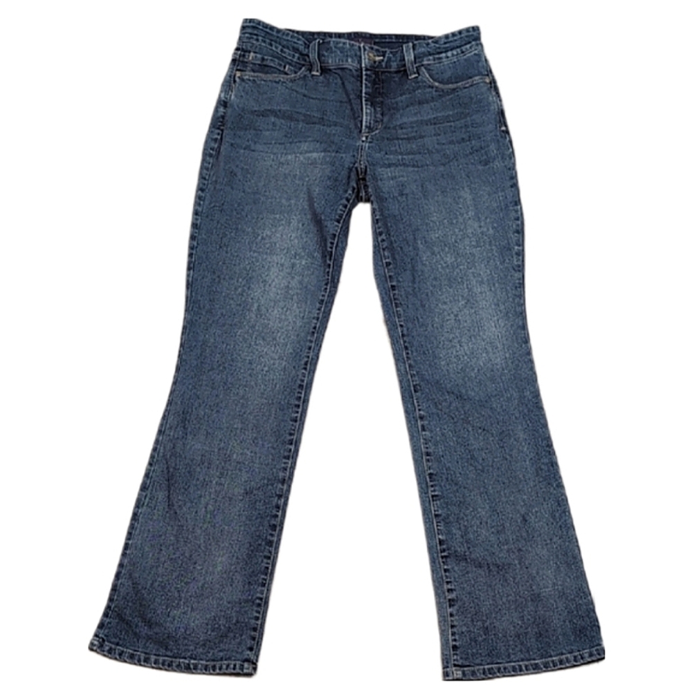 NYDJ Modern Bootcut Jeans 5 Pocket Medium Wash Slimming Denim Lift Tuck Size 8